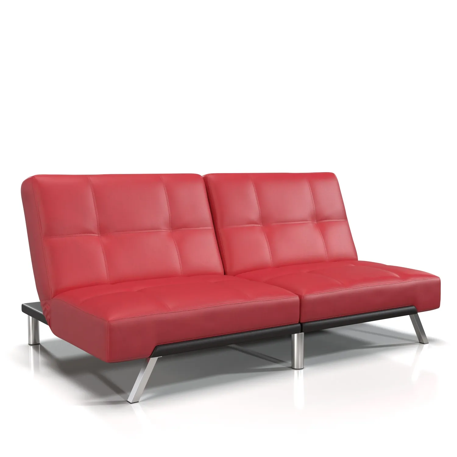 Aspen Leather Convertible Futon PBR 3D Model_01